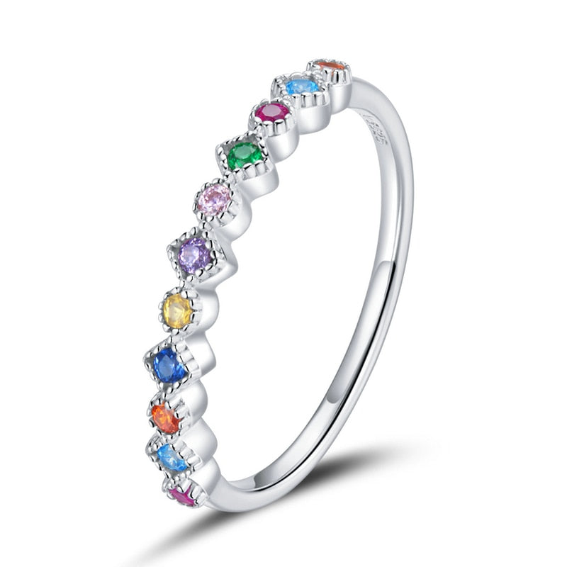 Multicolor Zircon Finger Ring