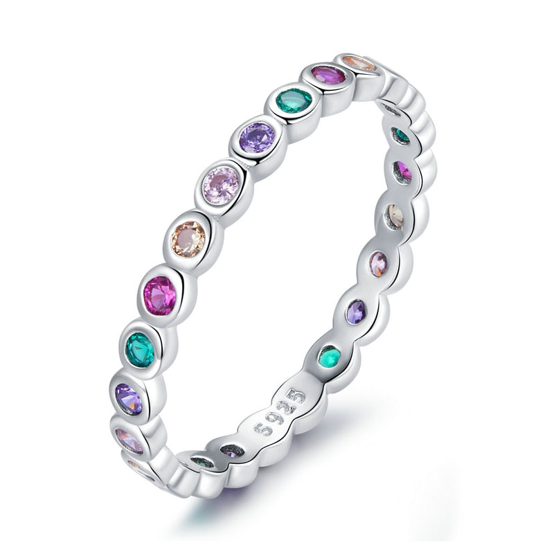 Multicolor Zircon Finger Ring