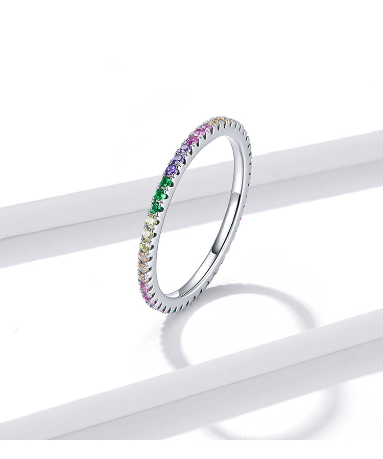 Multicolor Zircon Finger Ring