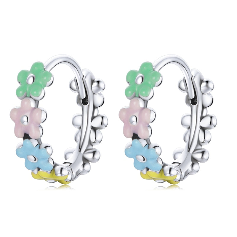 Heart Hoop Earrings Rainbow Trend Jewelry